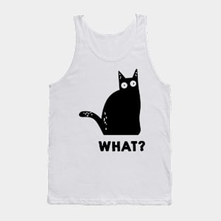 Cat What Funny Tank Top